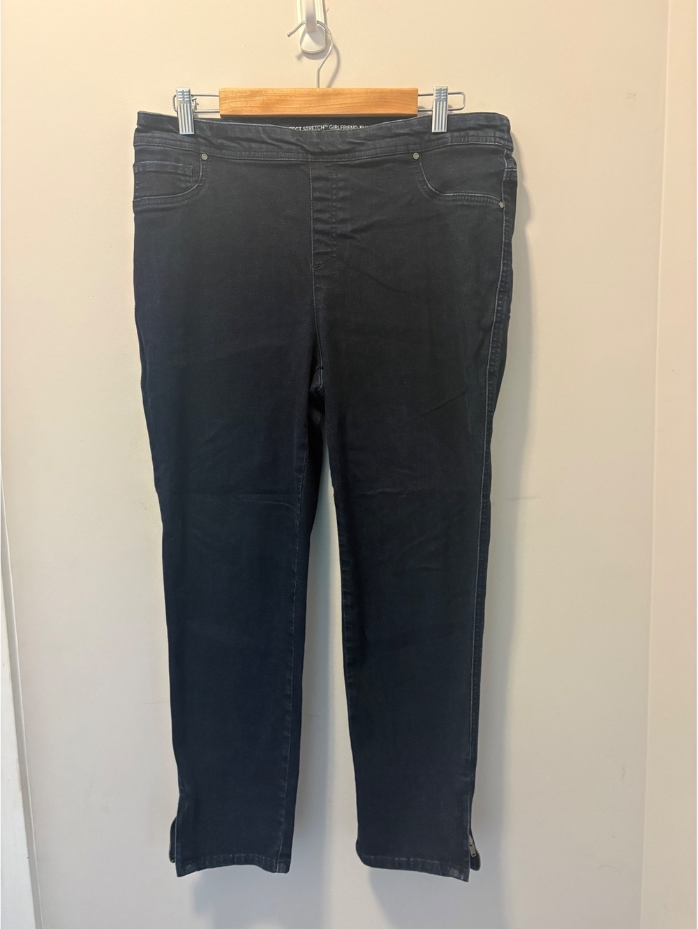 Dark Wash Perfect Stretch Girlfriend Slim Leg Ankle Jeans 2 Chico's Sz 12 Womens